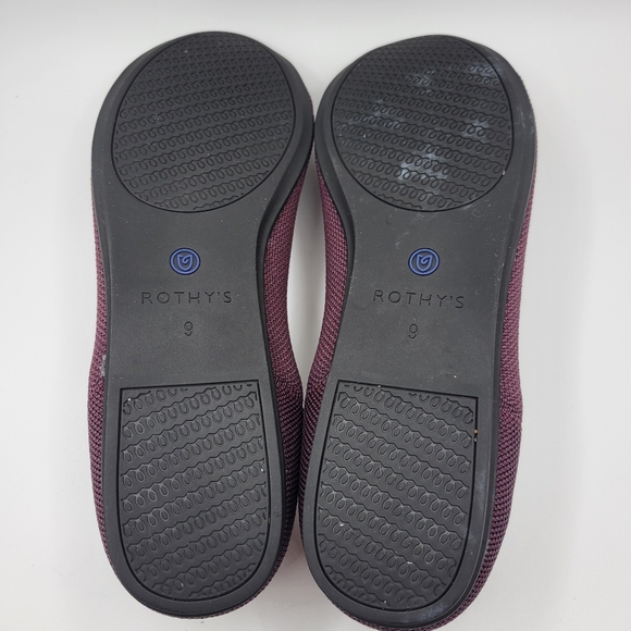 Rothy's Wine Rounded Toe Flat Size 9 - Picture 11 of 11